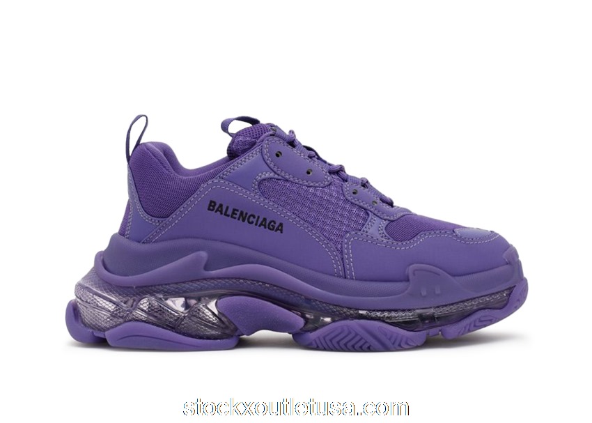 Outlet Balenciaga Triple S Clear Sole Deep Purple 541624W2GA16910