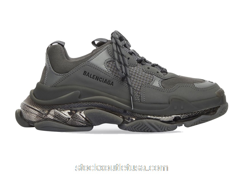 Outlet Balenciaga Triple S Clear Sole Grey (W) 544351W2GA11801