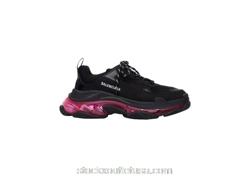 Outlet Balenciaga Triple S Clear Sole Neon Pink 541624W2FR11053