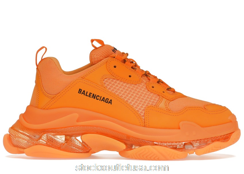 Outlet Balenciaga Triple S Clear Sole Orange 541624W2GA17510