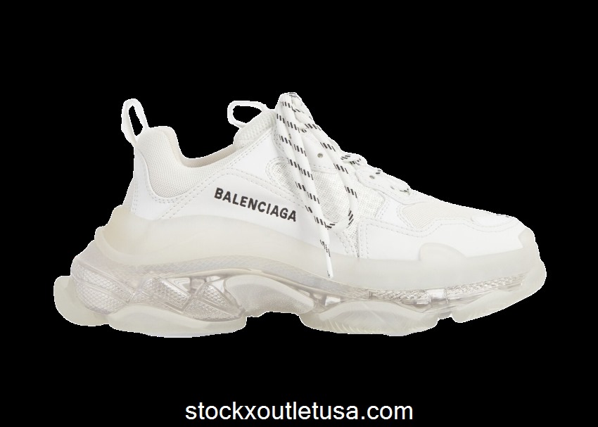 Outlet Balenciaga Triple S Clear Sole White 541624W2FB19000