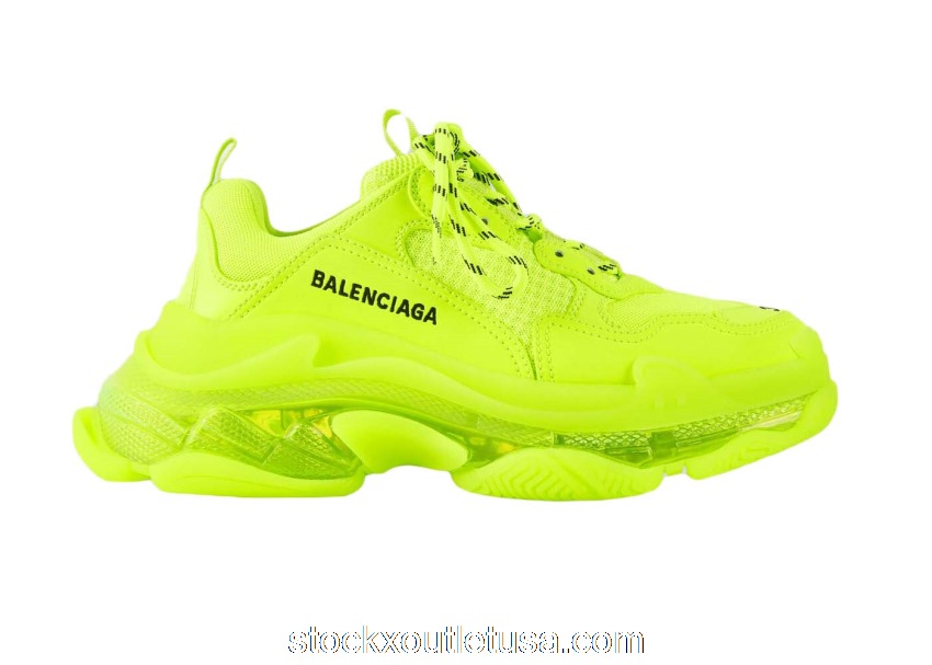 Outlet Balenciaga Triple S Clear Sole Yellow (W) 544351W2FF17320