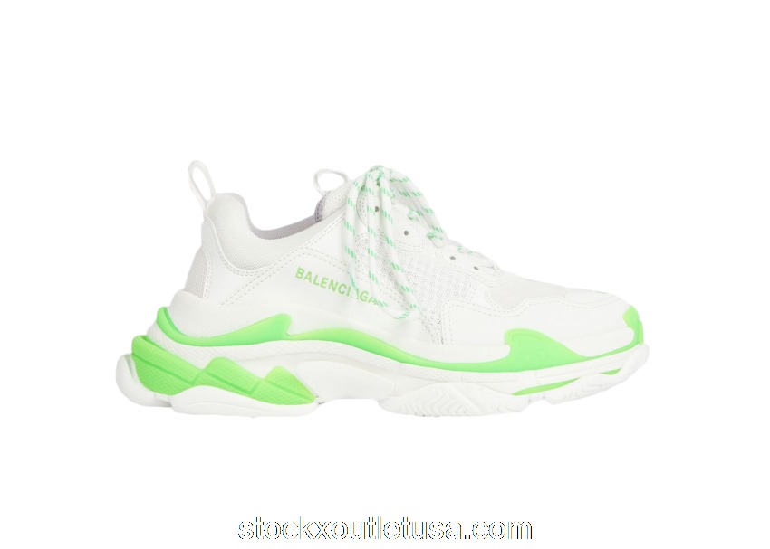 Outlet Balenciaga Triple S Fluo Green White (W) 524039W2CA33890