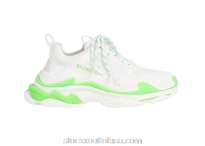 Outlet Balenciaga Triple S Fluo Green White 536737W2CA33890
