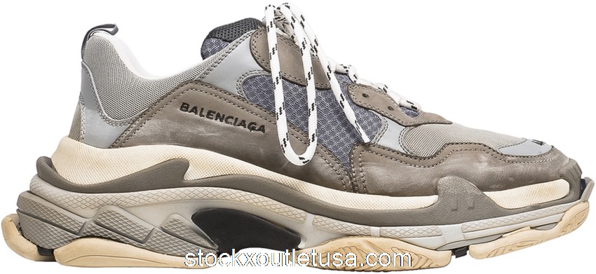 Outlet Balenciaga Triple S Grey (2018 Reissue) 483513W06E11259