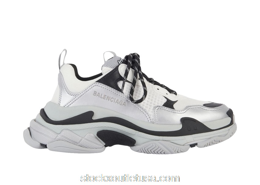 Outlet Balenciaga Triple S Grey Metallic 536737W2FS51250