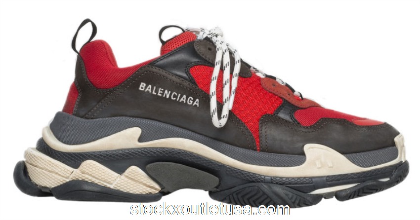 Outlet Balenciaga Triple S Red Black 2019 516440W09O76576