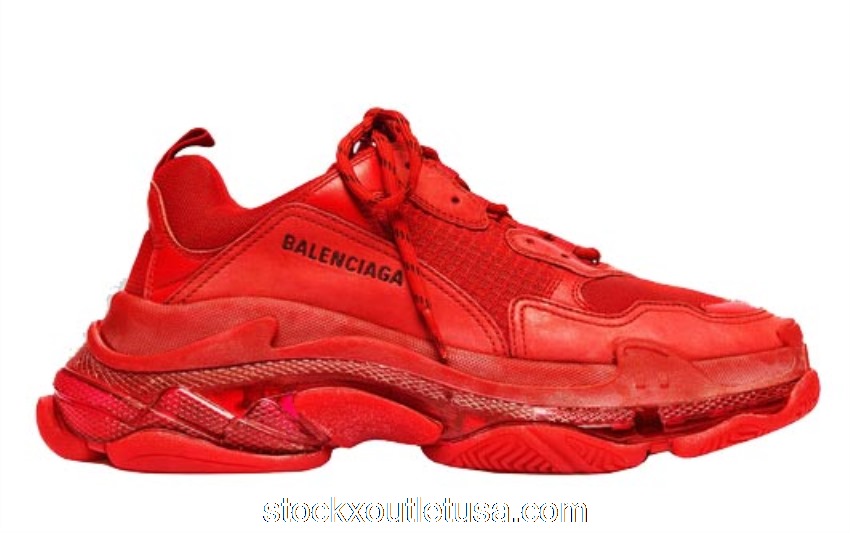 Outlet Balenciaga Triple S Red Clear Sole (W) 544351w2ce16500