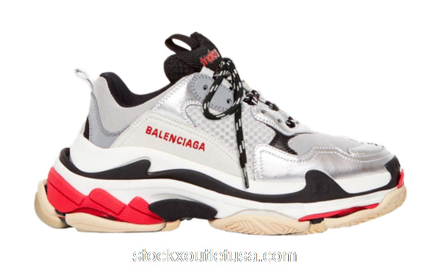 Outlet Balenciaga Triple S Silver Black (2019) (W) 524039W09O31081
