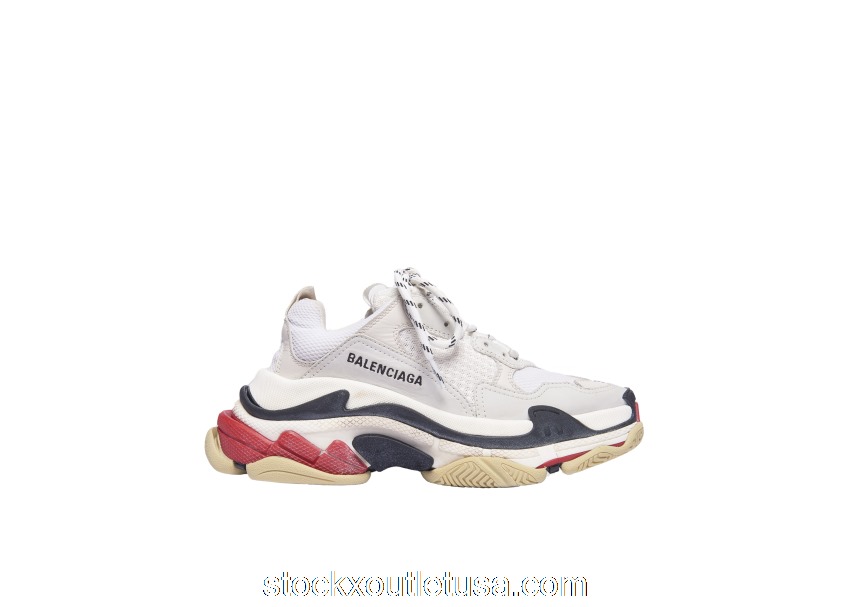 Outlet Balenciaga Triple S White Red (W) 524037W09E19000