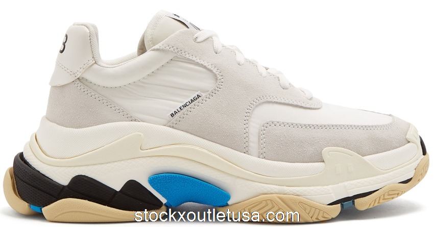 Outlet Balenciaga Triple S White Suede (W)