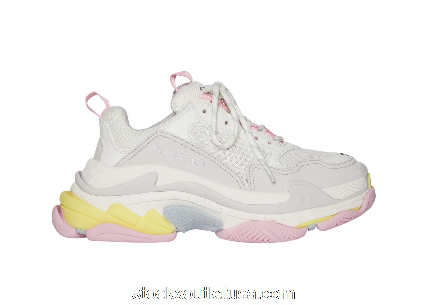 Outlet Balenciaga Triple S White Yellow (W) 524039W2FW47541