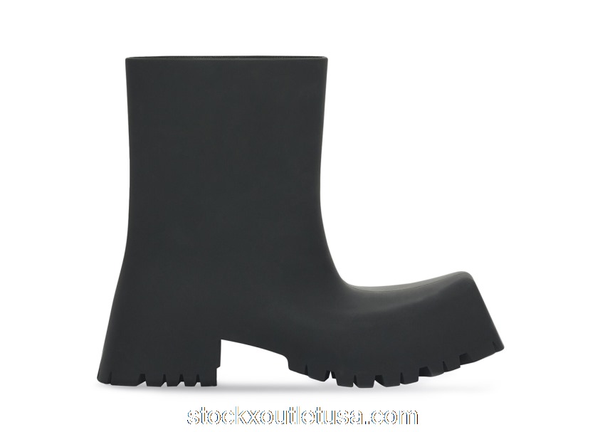 Outlet Balenciaga Trooper Rubber Boot Black (W) 679326W0FO81000