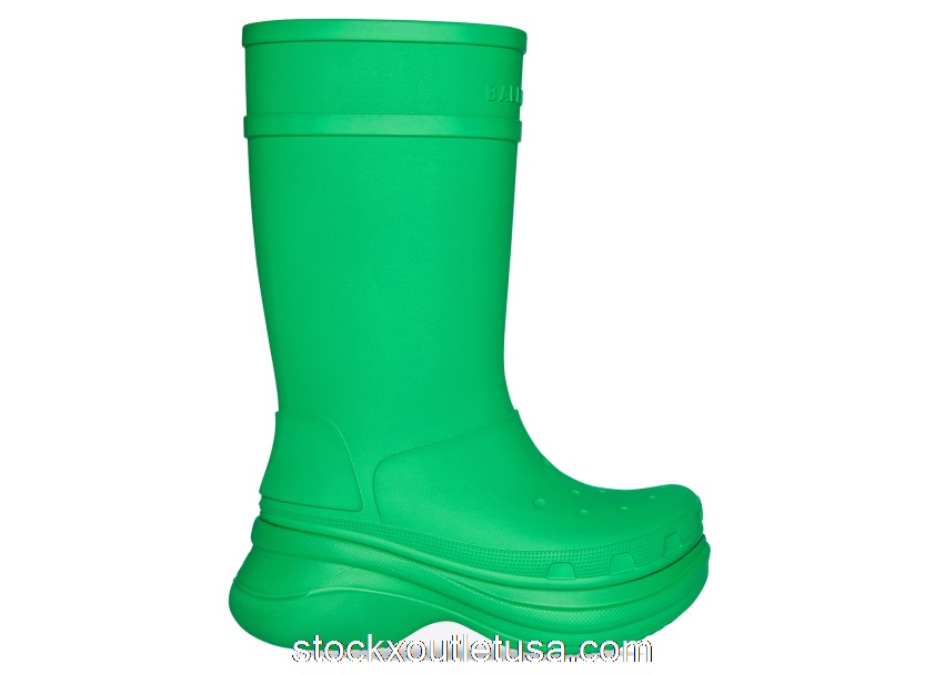 Outlet Balenciaga x Crocs Boot Bright Green