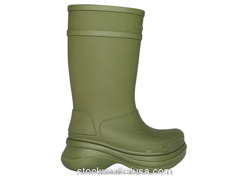 Outlet Balenciaga x Crocs Boot Green 677384W1S8E3195