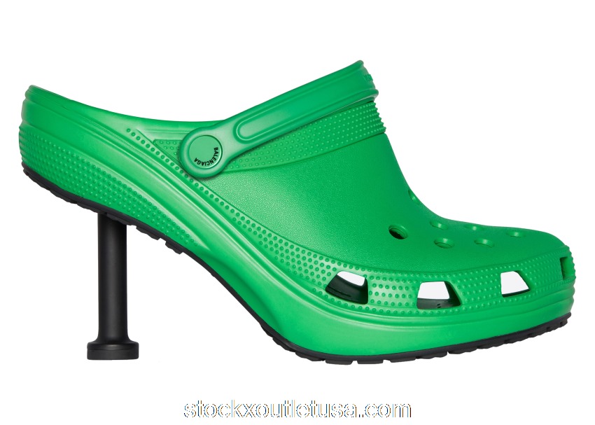 Outlet Balenciaga x Crocs Madame 80MM Green (W) 677390W1S8E3033