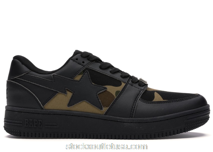 Outlet Bape 1st Camo Bape Sta Low Black