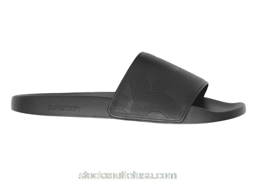 Outlet Burberry Embossed Logo Slides Black 80453011
