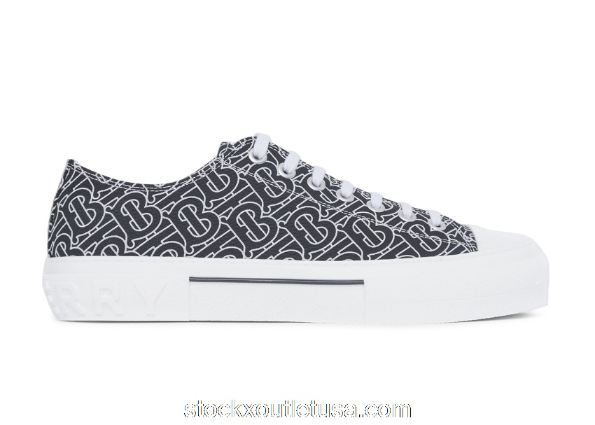 Outlet Burberry Monogram Print Cotton Low Black White 80498801