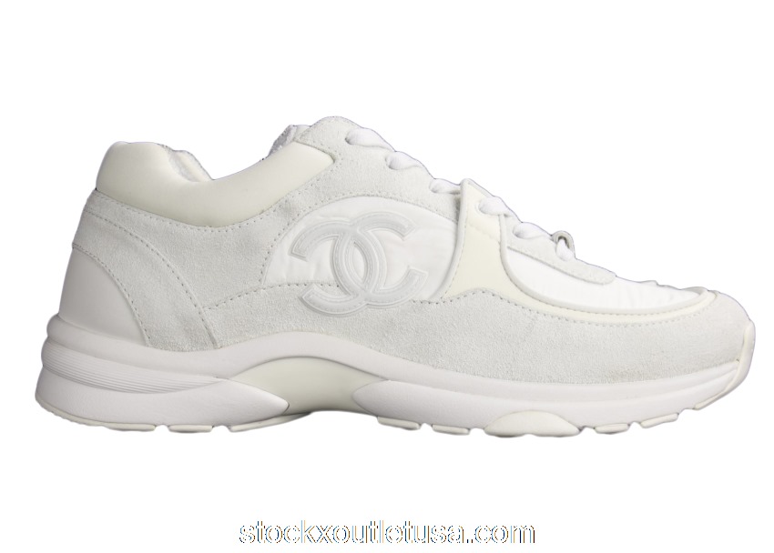 Outlet Chanel CC White Suede G33745 Y52846 0G975