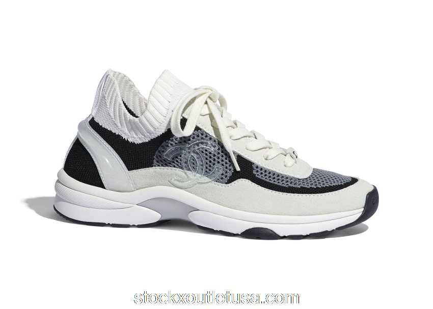 Outlet Chanel Low Top Trainer CC Black Ivory (W) G36258 Y54061 C7600