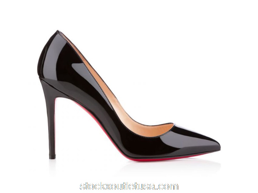Outlet Christian Louboutin Pigalle Pump 100mm Black Patent (W) 3080680BK01
