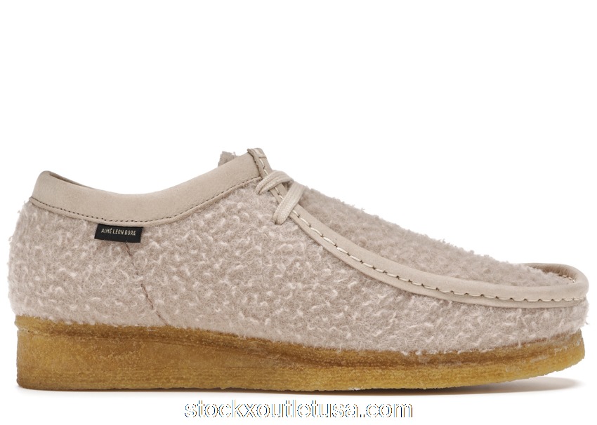 Outlet Clarks Originals Wallabee Aime Leon Dore Tan Casentino Wool 26160881