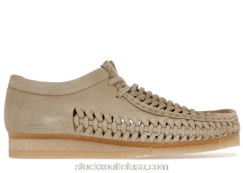 Outlet Clarks Originals Woven Wallabee Supreme Tan