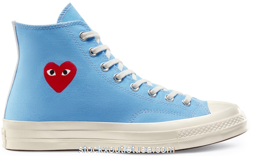 Outlet Converse Chuck Taylor All-Star 70 Hi Comme des Garcons Play Bright Blue 168300C