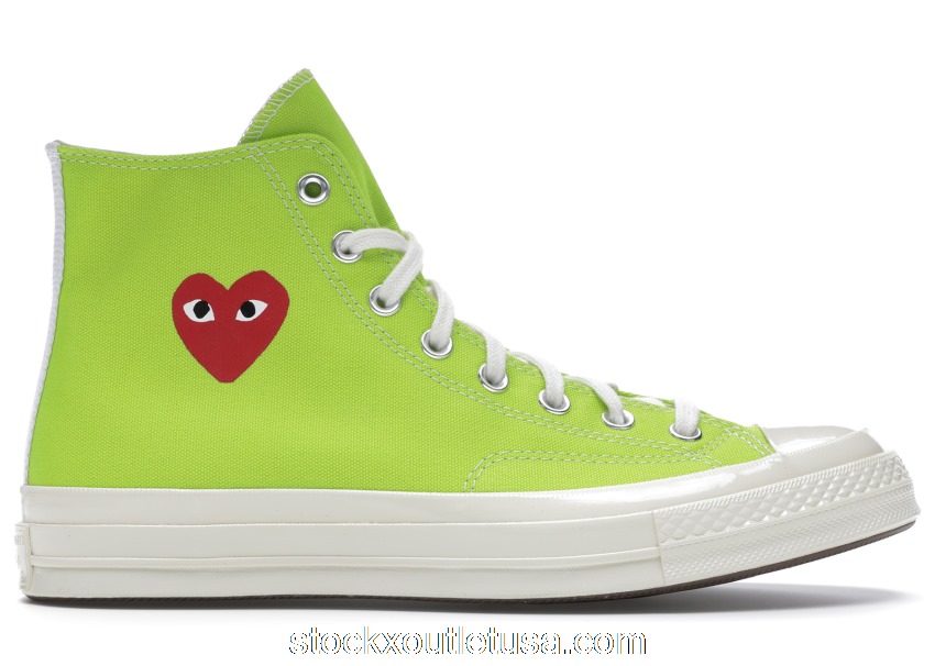 Outlet Converse Chuck Taylor All-Star 70 Hi Comme des Garcons Play Bright Green 168299C