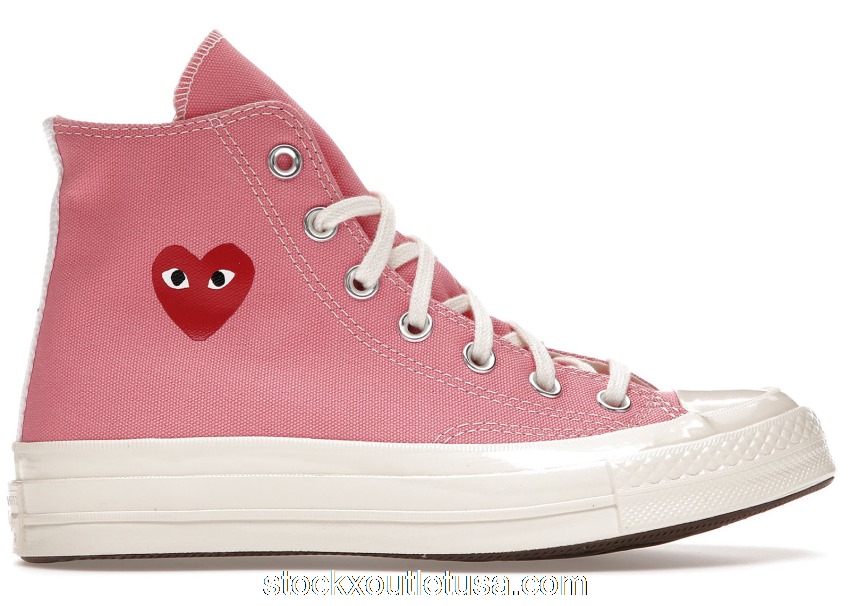 Outlet Converse Chuck Taylor All-Star 70 Hi Comme des Garcons Play Bright Pink 168301C