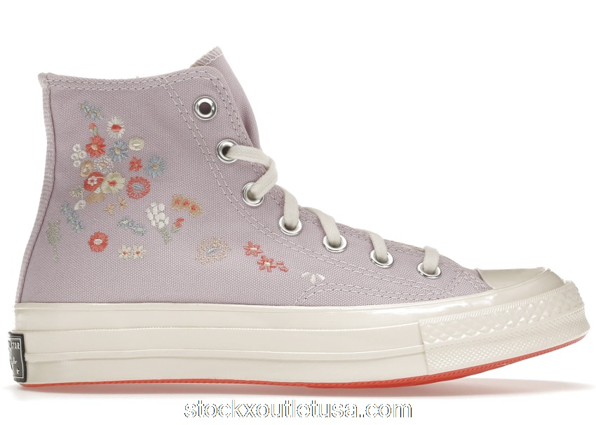 Outlet Converse Chuck Taylor All-Star 70 Hi Embroidered Floral Pale Amethyst A01584C