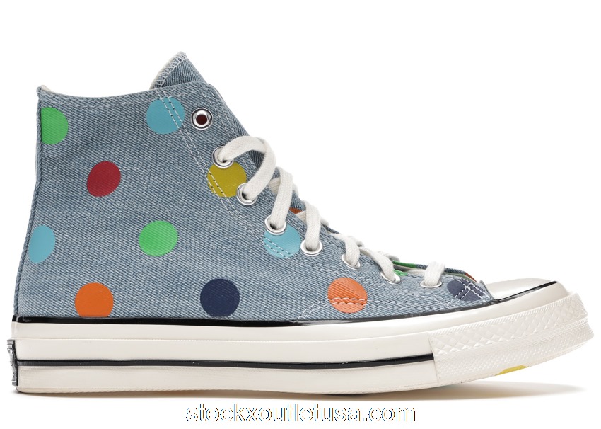 Outlet Converse Chuck Taylor All-Star 70 Hi Golf Wang Denim Polka Dots 170011C