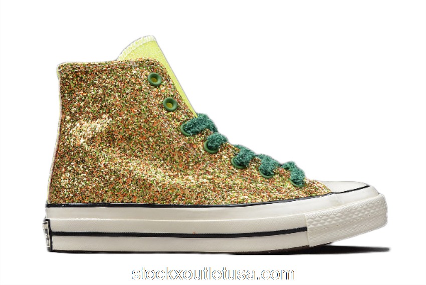 Outlet Converse Chuck Taylor All-Star 70 Hi JW Anderson Glitter Gold Silver 164696C