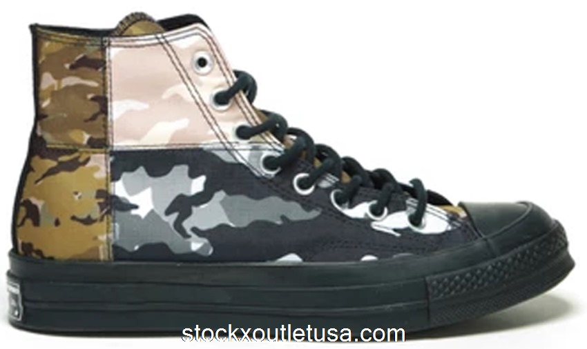 Outlet Converse Chuck Taylor All-Star 70 Hi Patchwork Blocked Camo Black 165912C