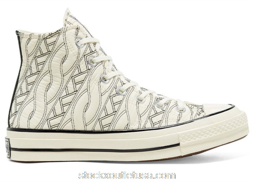 Outlet Converse Chuck Taylor All-Star 70 Hi Runway Cable Knit Egret (W) 568674C