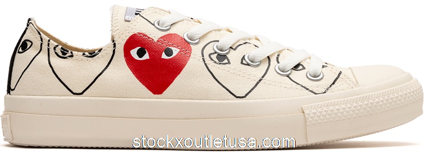 Outlet Converse Chuck Taylor All-Star 70 Ox Comme des Garcons Play All-Over Natural