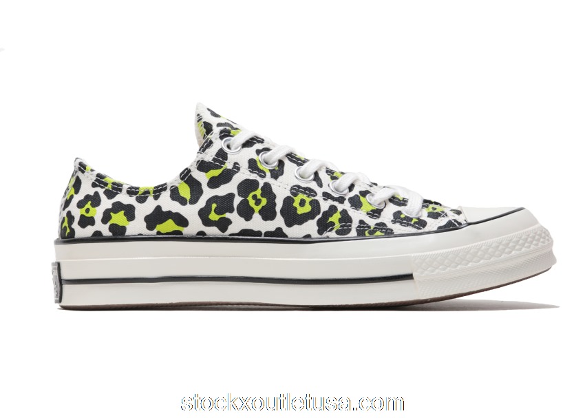 Outlet Converse Chuck Taylor All-Star 70 Ox Leopard White Bold Lime 164410C