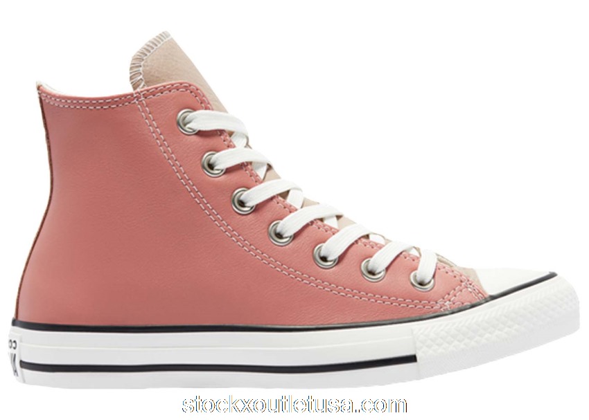 Outlet Converse Chuck Taylor All-Star Hi Leather Neutral Tones Silt Red Rose 569700C