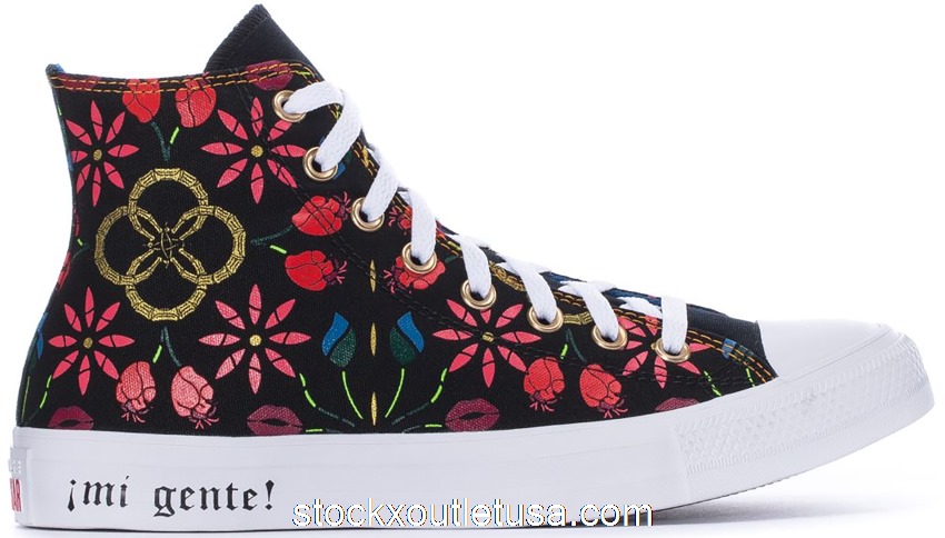 Outlet Converse Chuck Taylor All-Star Hi Mi Gente Black University Red 168610C