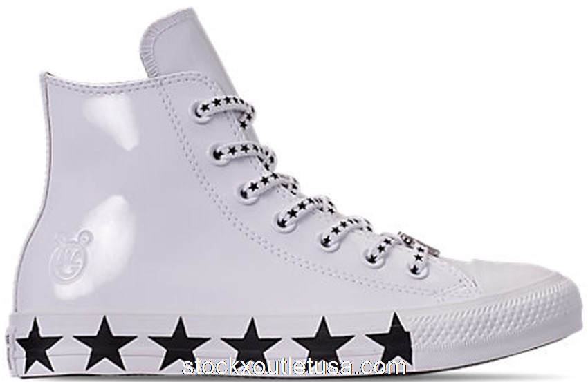 Outlet Converse Chuck Taylor All-Star Hi Miley Cyrus White Black Stars (W) 563719C
