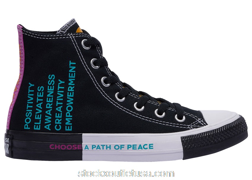 Outlet Converse Chuck Taylor All-Star Hi Seek Peace Black Magenta (GS) 266537F