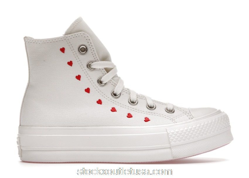 Outlet Converse Chuck Taylor All-Star Lift Hi White Red (W) A01599C