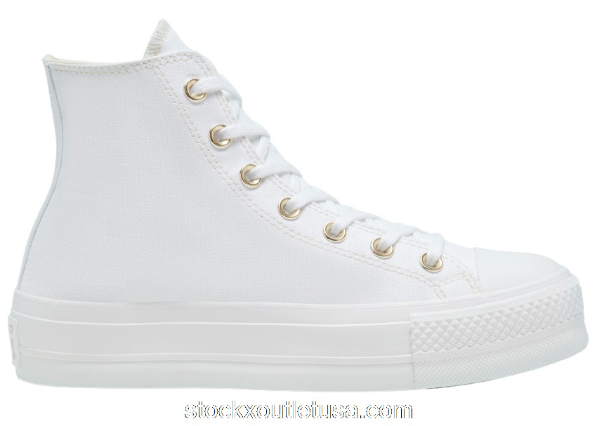 Outlet Converse Chuck Taylor All-Star Lift Platform Elevated White Gold 568380C
