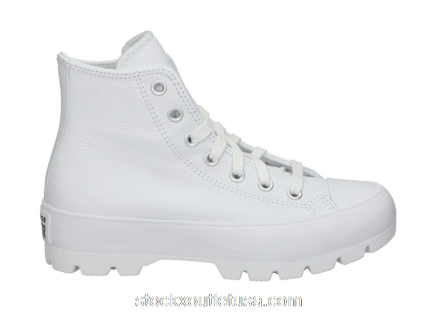 Outlet Converse Chuck Taylor All-Star Lugged Leather Triple White (W) 567165C