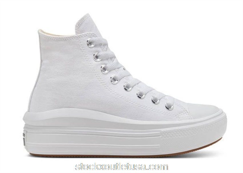 Outlet Converse Chuck Taylor All-Star Move Hi White (W) 568498C