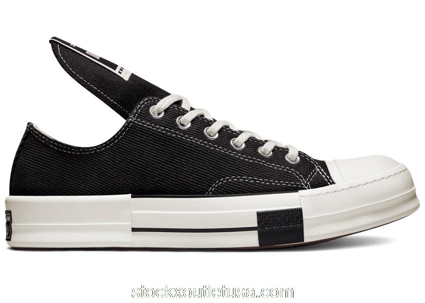 Outlet Converse DRKSTR Chuck Taylor All-Star 70 Ox Rick Owens DRKSHDW Black 172347C