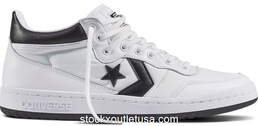 Outlet Converse Fastbreak Mid White Black 157720C