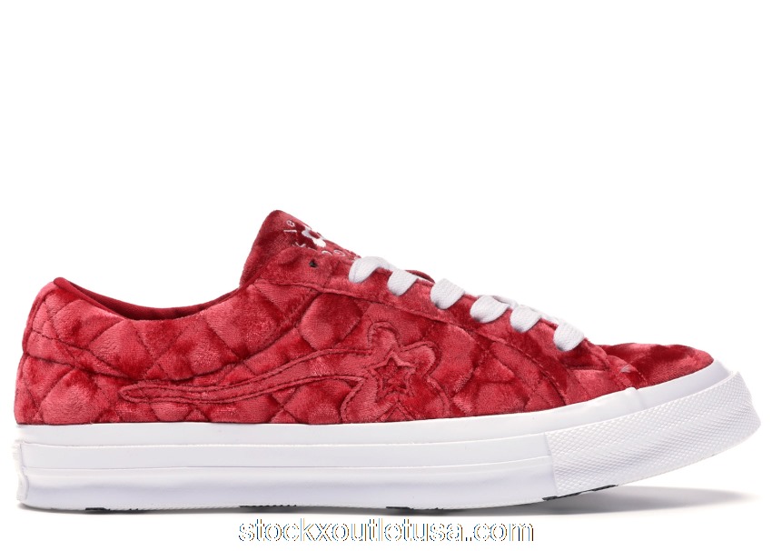 Outlet Converse One Star Ox Golf Le Fleur TTC Quilted Velvet Barbados Cherry 165598C