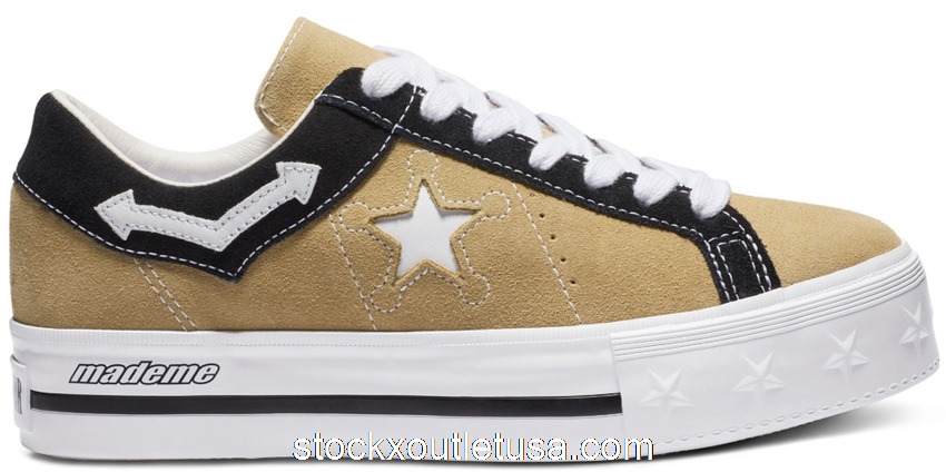 Outlet Converse One Star Platform Low MadeMe Brown (W) 563731C